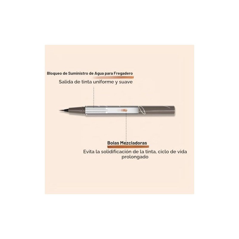 Erinde Delineadores Líquidos Para Cejas, Pincel Ultra Fino Preciso, #E03