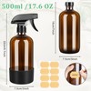 BELICOO Amber Glass Spray Bottles 3 Pack, 17 oz/500 ml
