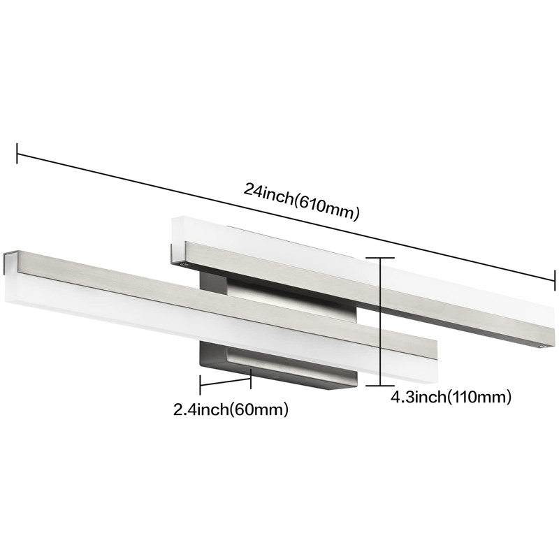 PRESDE 24in Dimmable Modern LED Vanity Light Fixtures for Bathroom