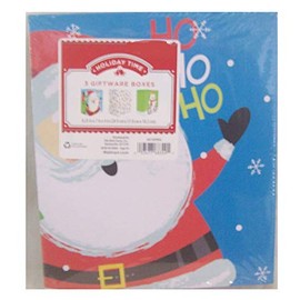 Holiday 9 Christmas Theme Giftware Boxes Santa Claus