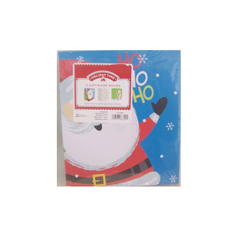 Holiday 9 Christmas Theme Giftware Boxes Santa Claus