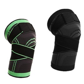 NuCamper Rodillera para dolor de artritis, manga de compresión ajustable para hombres y mujeres, alivio del dolor, soporte de rodilla para recuperación de lesiones, desgarro de menisco, correr, deportes, entrenamiento (negro, mediano)