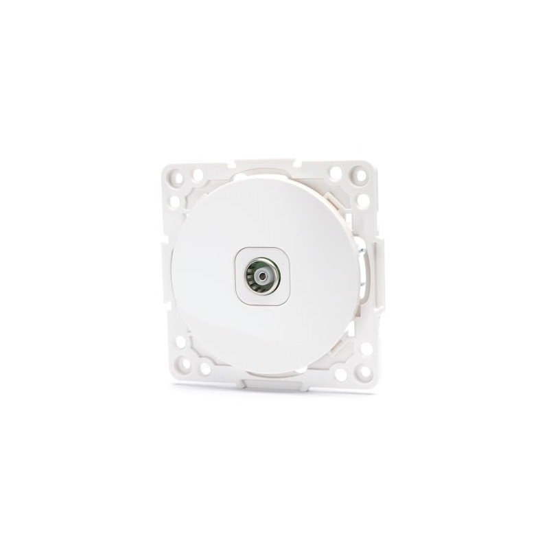 White plug for German or French 1-way TV, elegant and