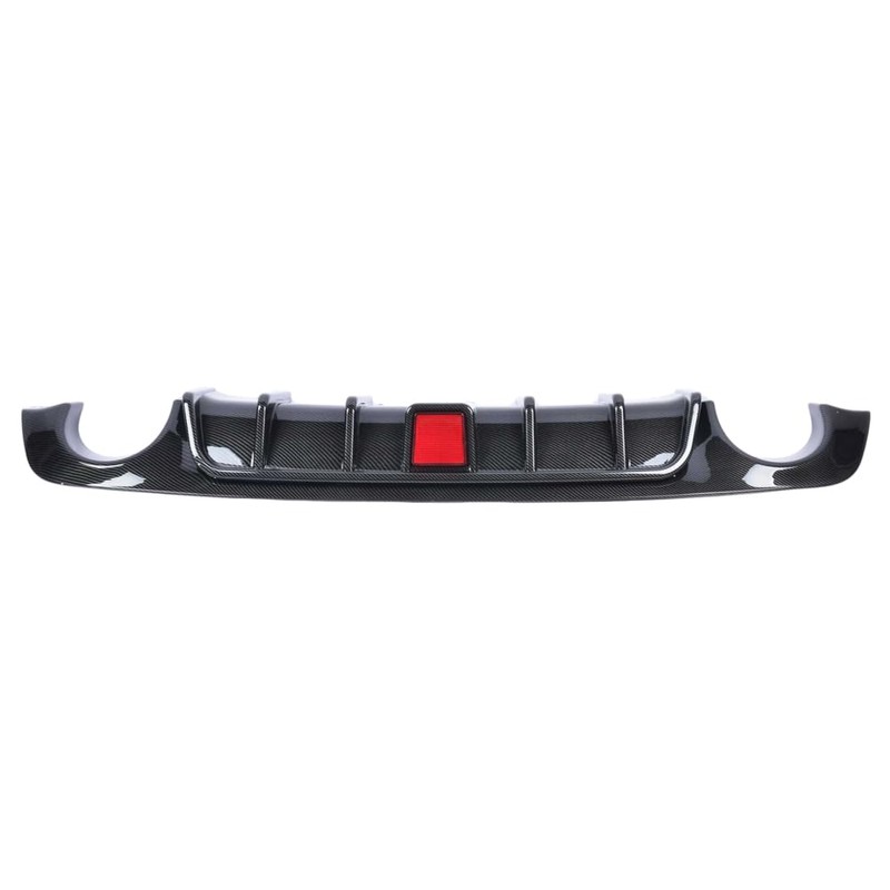 Promrmr Rear Bumper Lip Diffuser Splitter With Brake Light Black