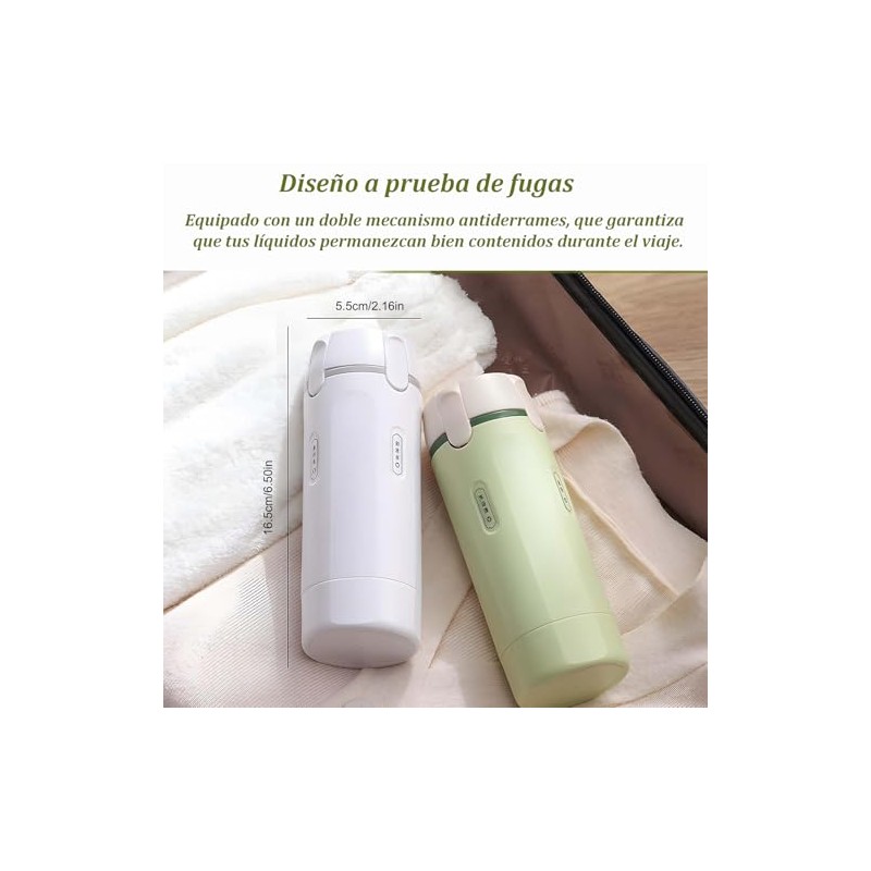 Lumbor37 Botellas de Viaje, Kit 4 en 1, A Prueba