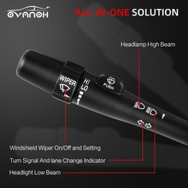 OVANOH Multifunction Turn Signal Switch Combination Control Headlamp Windshield Wiper Assembly Compatible for Chevy Impala Monte Carlo 2000-2005 Without Cruise Control Replace 2330862 88964581
