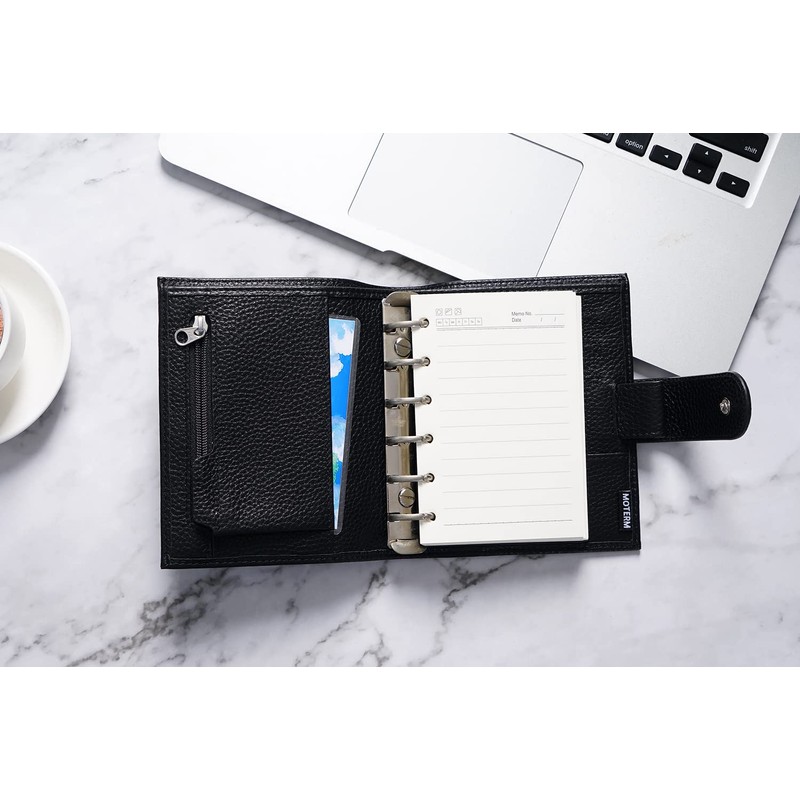 Moterm Pocket Regular Rings Planner - Genuine Leather Binder Organiser