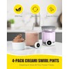 4 Pack Swirl CREAMi Pints and Lids Compatible with Ninja