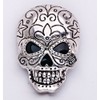 WLLAY Men Gothic Punk Skull Head Skeleton Brooch Pin For