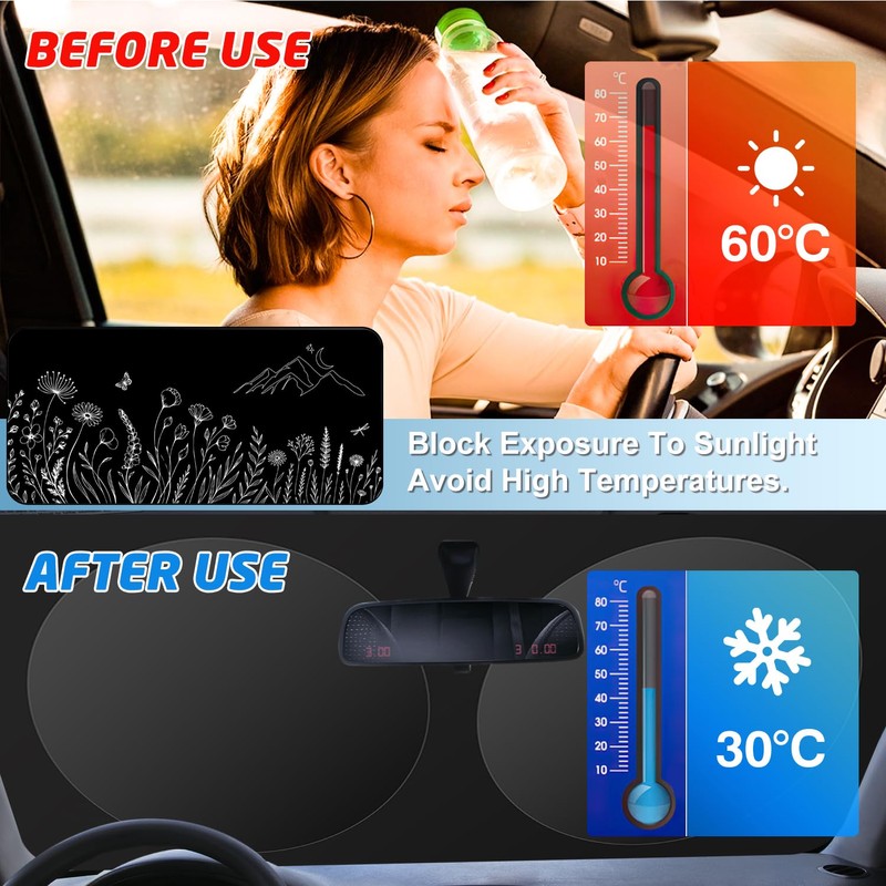 Windshield Sun Shade for Car, 63"x28.5" Universal Fit Front Window