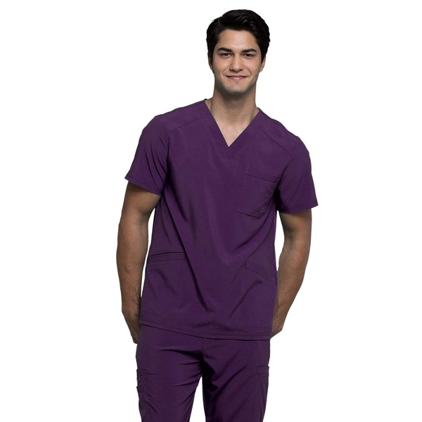 Infinity Cherokee V- Neck Men's Scrub Top with Rib Knit