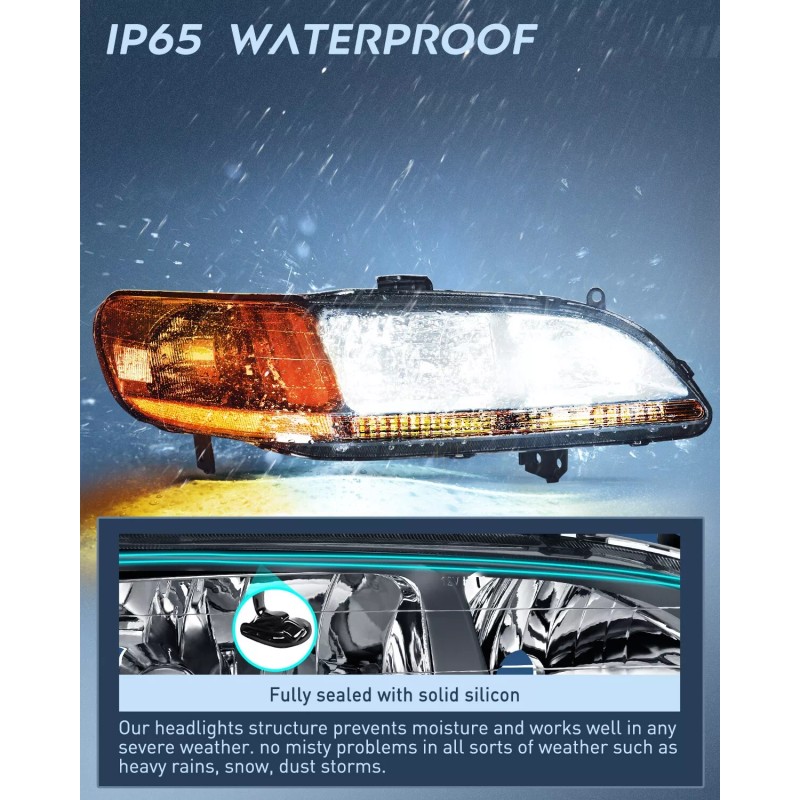 Nilight Headlight Assembly Compatible with 1998 1999 2000 2001 2002