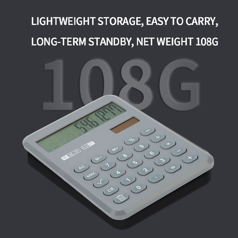 Calculator with Notepad 12 Digits Large Display Support Solar and