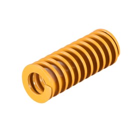 sourcing map 20mm OD 50mm Long Spiral Stamping Light Load Compression Die Spring Yellow