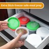 EONJOE 8 oz Small Freezer Containers with Lids Stackable Plastic