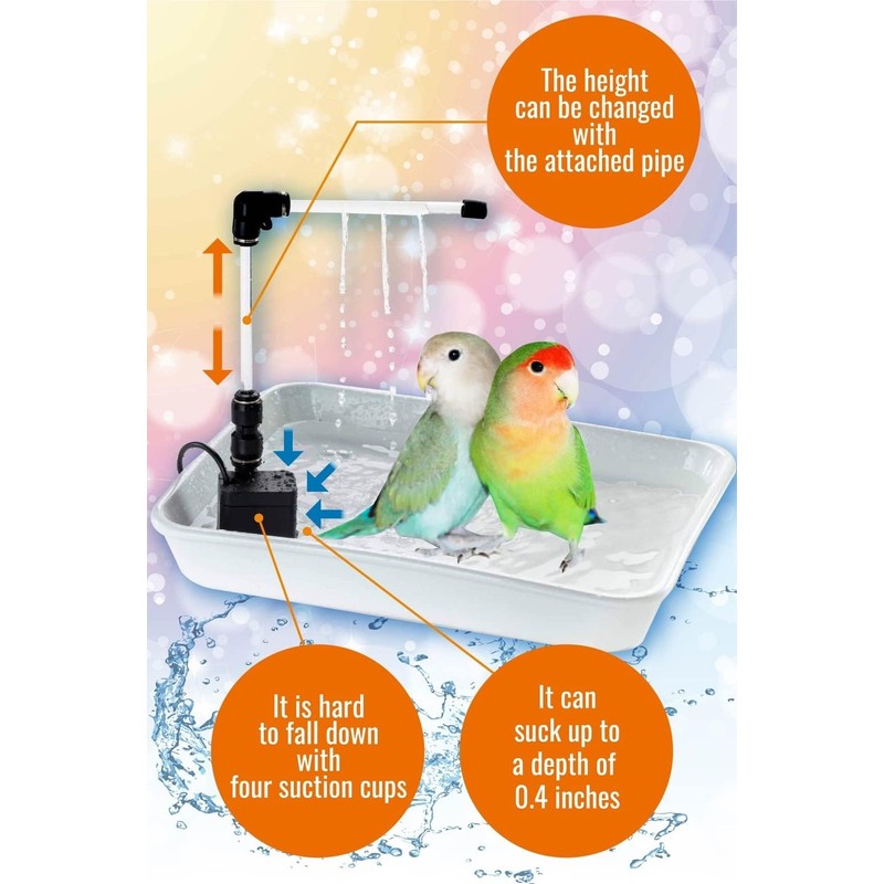 SUPLIMANIA　 bird shower　 parakeet fountain bath　 bird bath for cage　