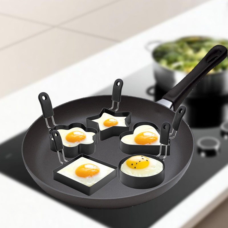Egg Rings for Frying Eggs Nonstick 5 Packs Egg Ring