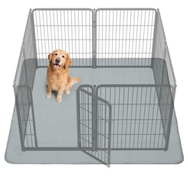 FXW Washable Pee Pads for Dogs, Reusable Puppy Training Pads with Super Absorbent, Made for FXW Rollick/Homeplus 32inch 8 Panels Dog Playpen, Square, 71'' x 71'', 1 Pack, Grey (Playpen not Included)