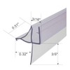 Frameless Shower Door Bottom Seal Shower Sweep with Drip Rail