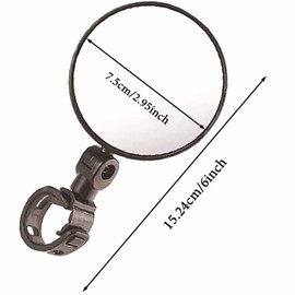 2 Pcs of Adjustable Cycle Mirrors - 360° Swivel Handlebar Mount for Enhanced Rear Visibility, Compatible with Mountain, Road & E-Bikes - Durable Convex Design for Safe Cycling