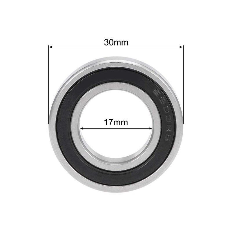 sourcing map 6903-2RS Deep Groove Ball Bearing 17x30x7mm Double Sealed
