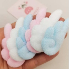 Feilguee 3 Pairs of Angel Wings Hair Clips, Plush Angel Wings Hair Clips Cartoon Angel Wings Non Slip Hair Clamps Barrettes for Halloween Christmas Women