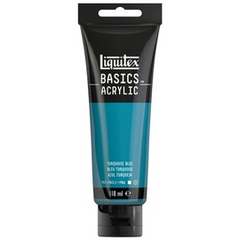 LIQUITEX 8870074 Basics Acrylic Paint, Turquoise Blue, 118 ml Tube