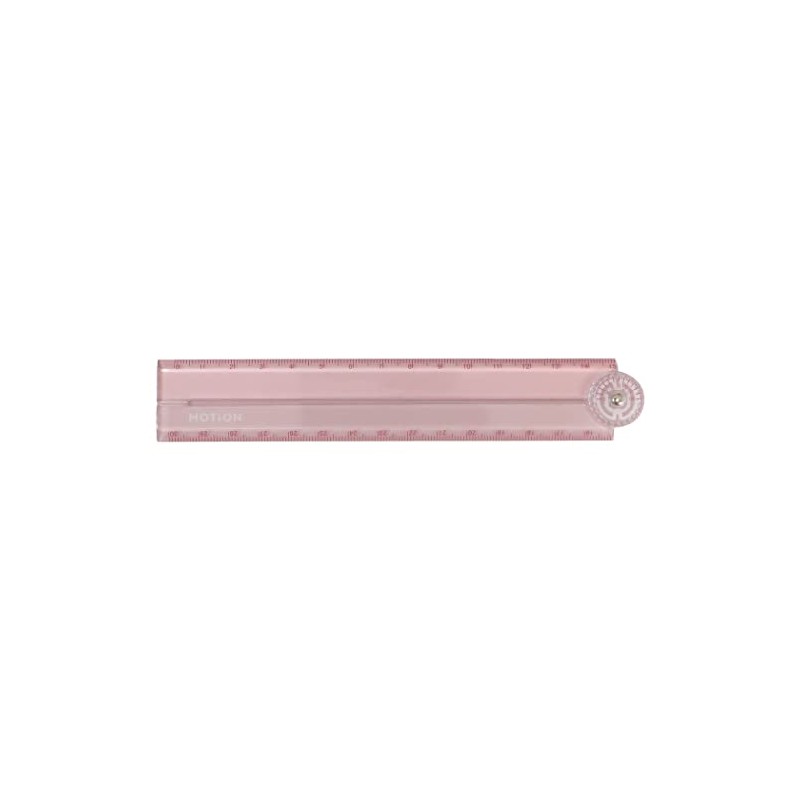 MOTion 209822 Slim Folding Ruler with Protractor, 11.8 inches (30