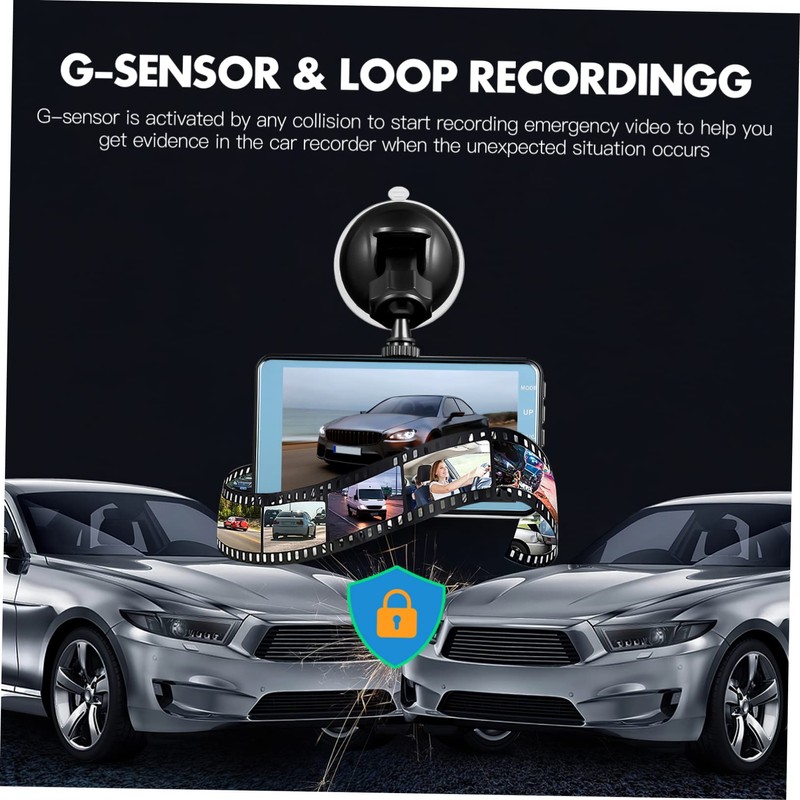 Operitacx Dual Lens Dash Cam with Touch Screen Front and