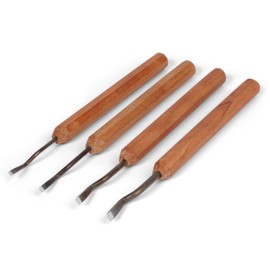 OKEPS Hxeredue YuanKanJu Dockyard Micro Carving Chisels, with Dogleg Chisel Tips - Set of 4