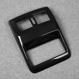 RUIQ Nissan X-Trail T33 (July 2013) Interior Rear Seat Air Conditioner Ring Garnish Vent Panel for Nissan X-Trail e-4ORCE (Carbon Fiber Black Specifications)