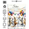 Sister Birthday Card - Dancing Cats Design - Happy Birthday
