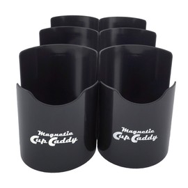 Master Magnetics - Black Magnetic Cup Caddy, Organizer Magnet for Bottles, Screwdrivers, Pencils 3.5" Length, 3.5" Width, 4.625" Height, Black (Pack of 6), 07583X6