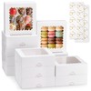 SHINXIOS 20pcs Bakery Boxes with Window, 8x8x2.5 inches White Treat