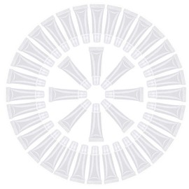 30pcs - 10ml Mini Clear Refillable Empty Tubes Lip Gloss Balm Container Soft Tubes Makeup Box Shampoo Samples Empty Tubes with Screw Cap