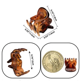 GTTUKK 100pcs Small Hair Claw Clips for Women,Girls (Amber)