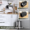 DRASTAR Trash Bag Dispenser, Trash Bag Holder Wall Mount, Wooden
