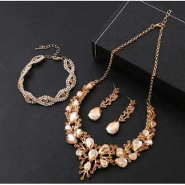 Conjunto De Joyas Para Mujer Collar Y Aretes Y Pulsera