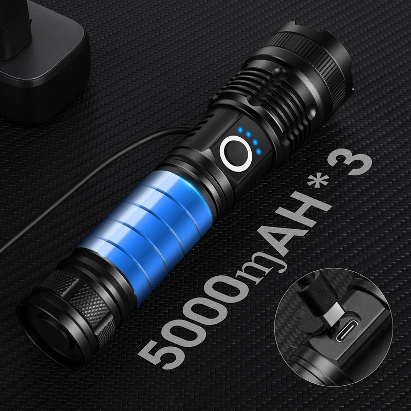 KINGCAESAR 3 Pack Flashlights High Lumens - 90,000 Lumen Super