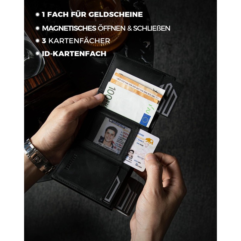 DODENSHA Wallet with Coin Compartment I Mini Wallet Men's Small