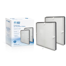 Fette Filter - 2 Premium True Hepa Air Purifier Filters Compatible with Vornado Air Purifier Models AC300, AC350, AC500, AC550, PCO200, PCO300 and PCO500 Replaces Part # MD1-0022 (2 Filters)