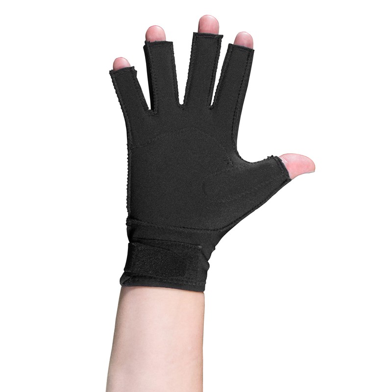 OTC Resting Splint Glove, 5 Finger Semi-Rigid Splints, Open Tips,