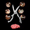 Kitchen Scissors Stainless Steel Poultry Shears Spring Loaded Household Scissors