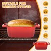 3.6QT Oval Enameled Cast Iron Dutch Oven, Sourdough Bread Baking