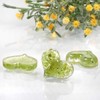 mookaitedecor 5 Pcs Peridot Heart Shaped Pocket Palm Stones