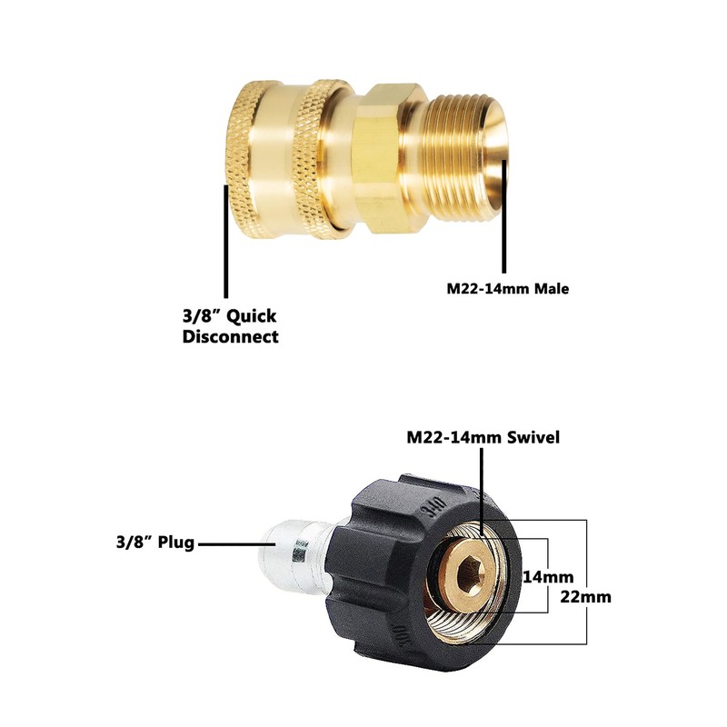 LIULO TOOL LIULO TOOL Pressure Washer Quick Connect Kit, Quick