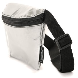 FYDELITY Metallic Silver Fanny Pack Crossbody Bags for Women Festival Bag Cute Fanny Packs for Women Fashionable Concert Rave Accessories Small Fanny Pack for Men Womens Fashion Belt Waist Hip Bum 90s