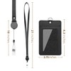 Initial Badge Holder w. Adjustable Retractable Lanyard, Embroidered Letter PU