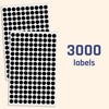 3,000 Pack, 10mm Round Dot Stickers Sticky Labels - Black