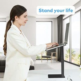 Soporte para Laptop para Escritorio, Soporte Ergonmico de Aluminio para Laptop Altura Ajustable de 7-15, Elevador de Laptop para Sentarse y Estar de  